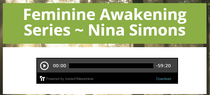 Tree sisters- Nina Simon